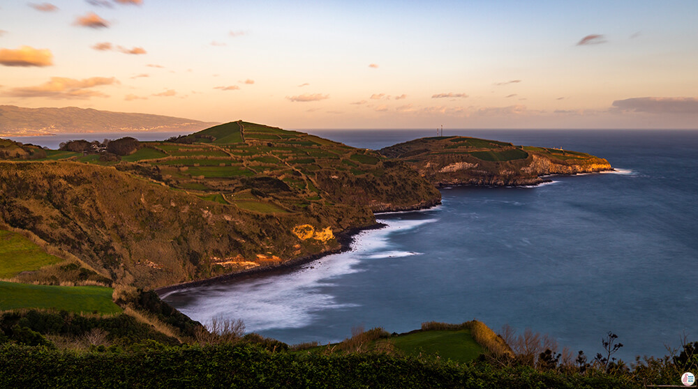 Miradouro de Santa Iria at sunrise, São Miguel Island, Azores