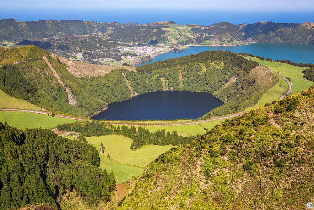View from Miradouro da Boca do Inferno, Cete Cidades, São Miguel Island, Azores