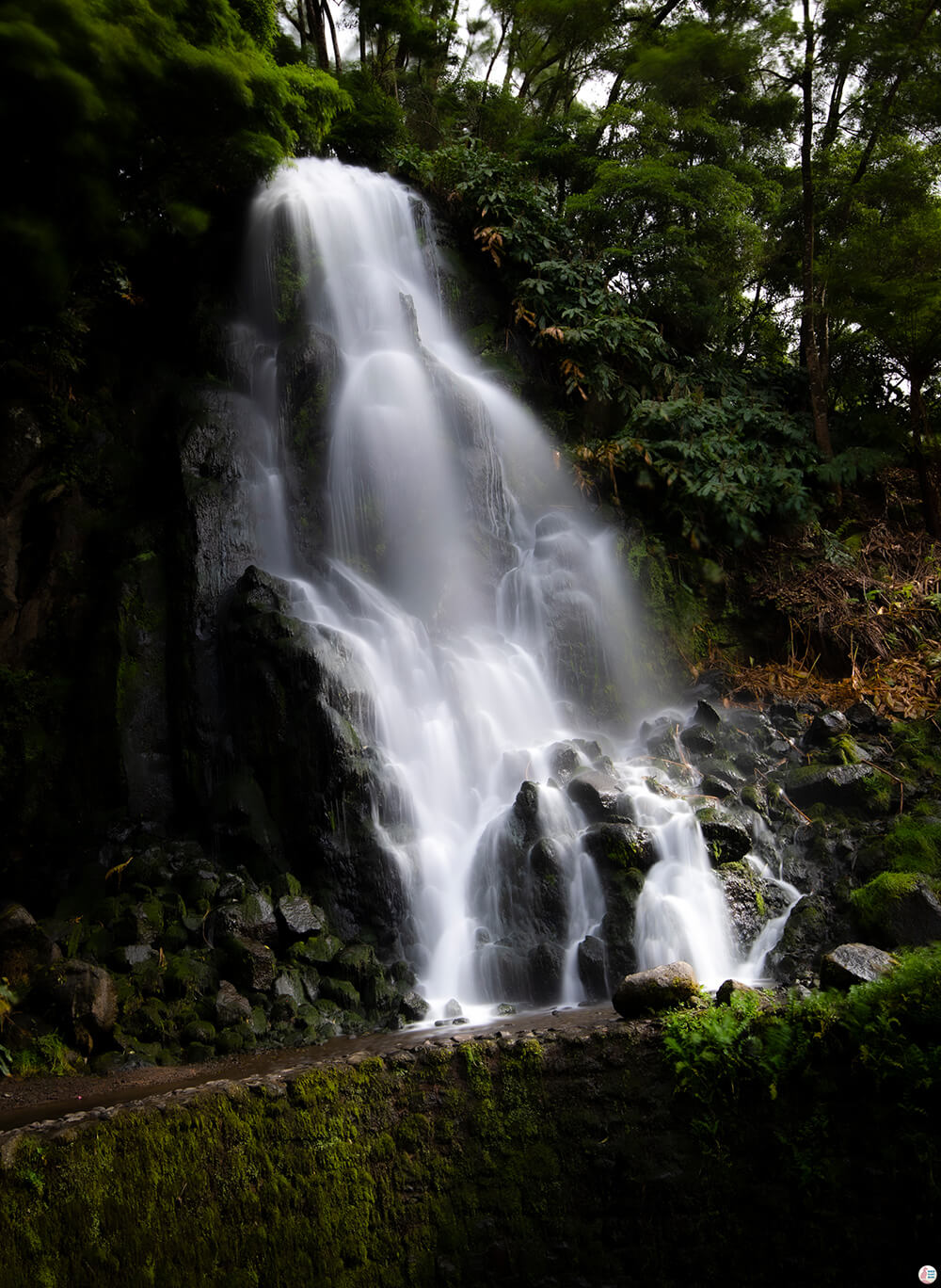 Ribeira dos Caldeirões first waterfall, São Miguel Island, Azores