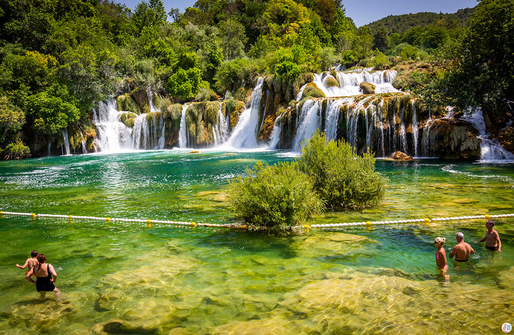 Swimming area in Krka National Park, Croatia