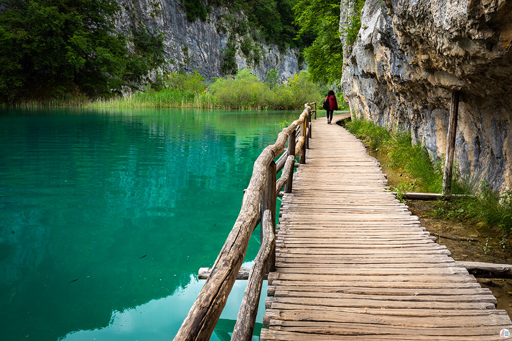 Wooden planks in Plitvice Lakes National Park, Croatia