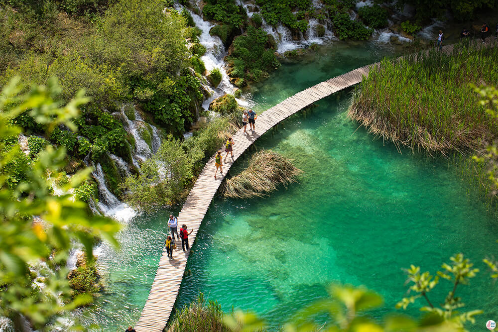 Wooden planks in Plitvice Lakes National Park, Croatia