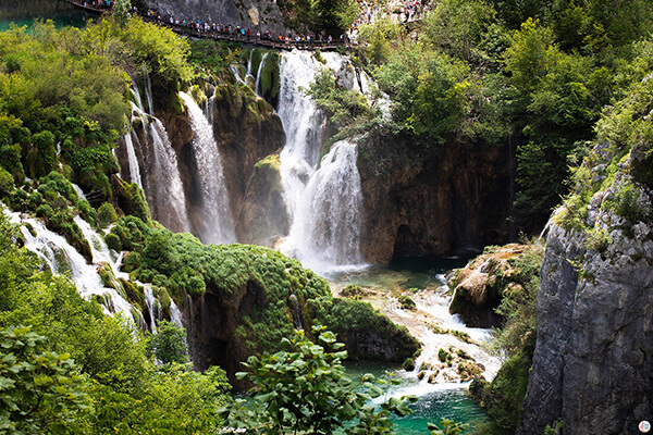 Plitvice Lakes National Park from above, Croatia