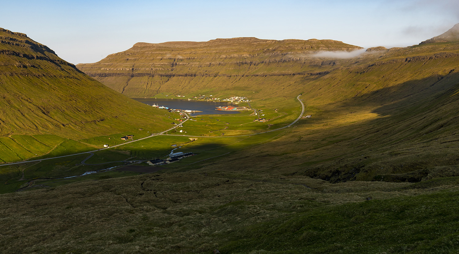 Oyggjarvegur road to Tórshavn, Faroe Islands