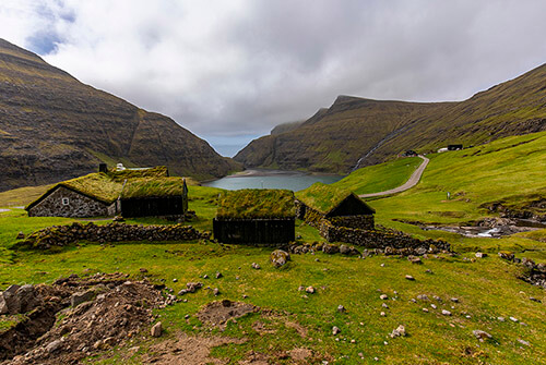 The valley of Saksun, Streymoy, Faroe Islands The valley of Saksun, Streymoy, Faroe Islands