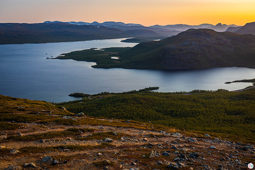 Kilpisjärvi view from Saana hiking trail, Kilpisjärvi, Lapland, Finland