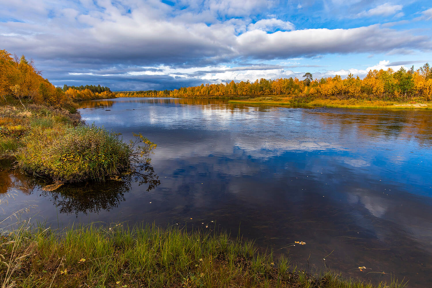 Autumn landscape in Lapland, Finland