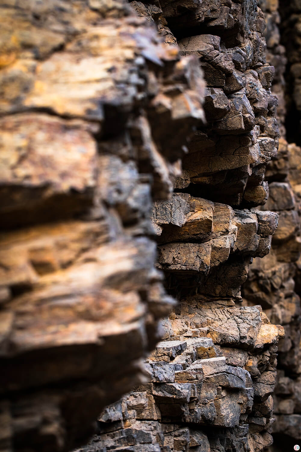 Rock formations on the path leading to Roque Del Moro, Fuerteventura