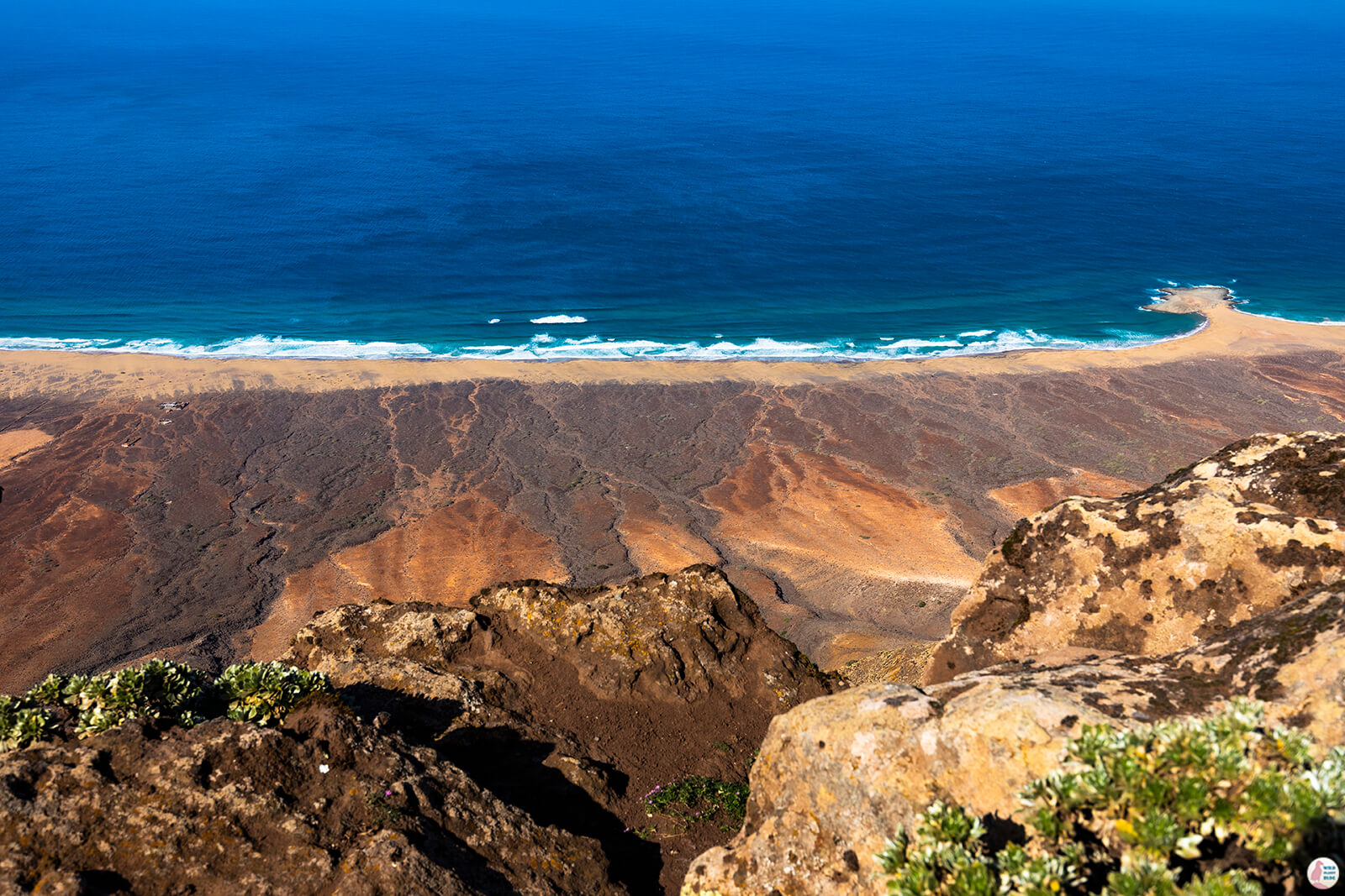 View towards Cofete beach from Pico de la Zarza, Fuerteventura
