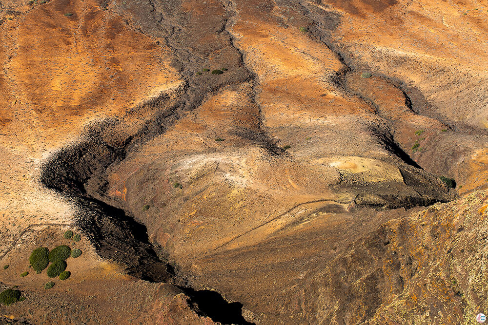 Dried up river, view from Pico de la Zarza, Jandia Peninsula, Fuerteventura