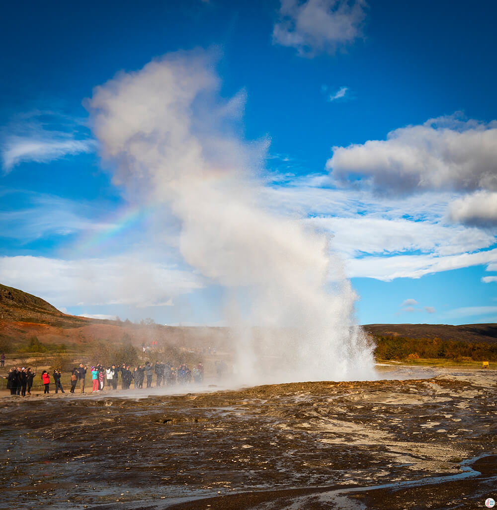 Strokkur geyser, Haukadalur Valley, Golden Circle, Iceland