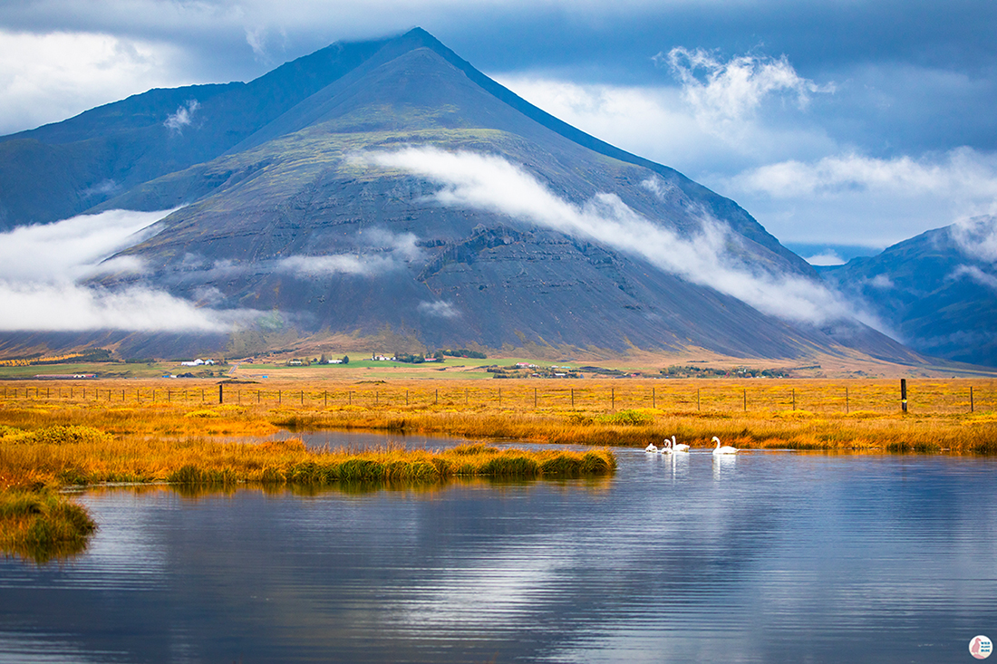 Beautiful autumn morning on Iceland's South Coast