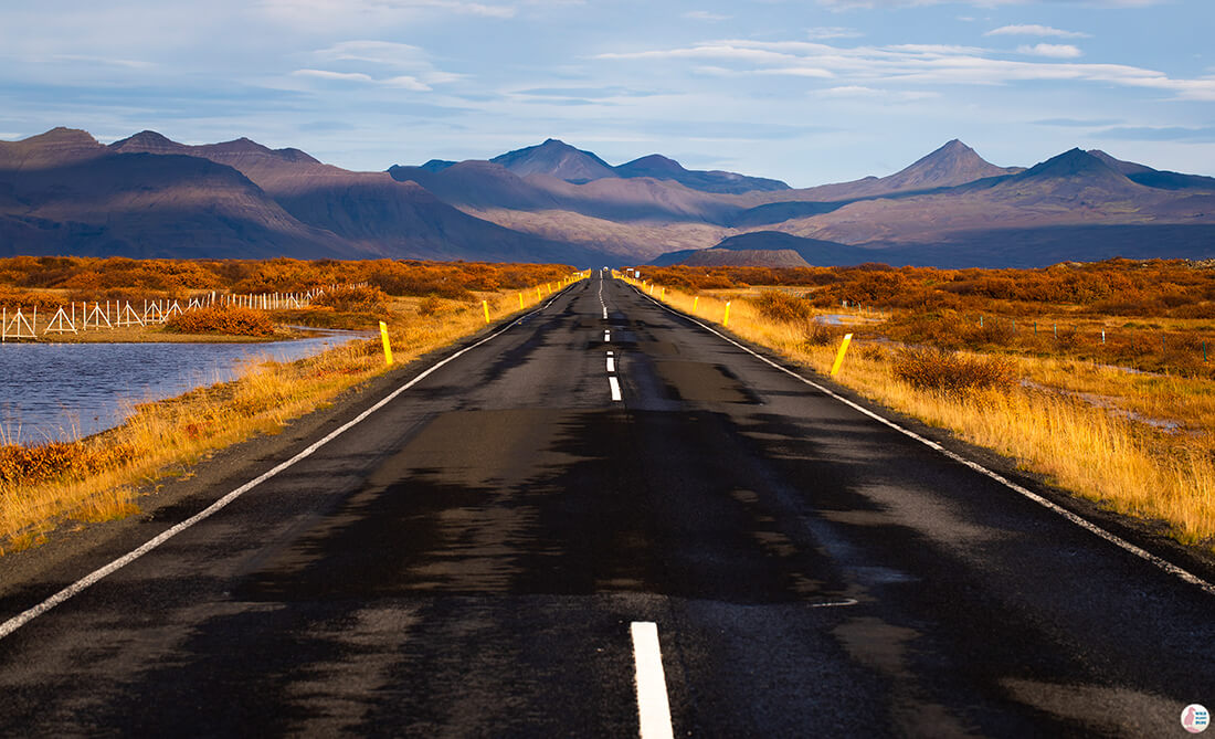 Road near Borgarnes, Solo Female Traveller, Iceland