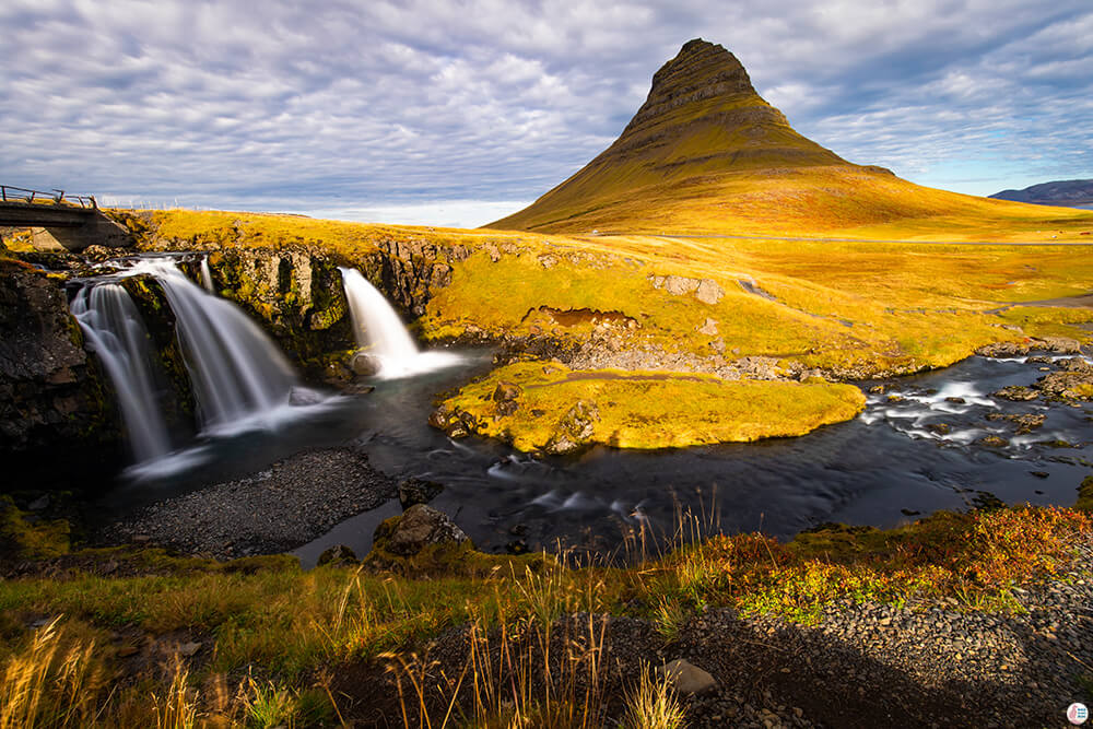 Kirkjasfoss and Kirkjufell mountain, Snaefellsnes Peninsula, West Iceland