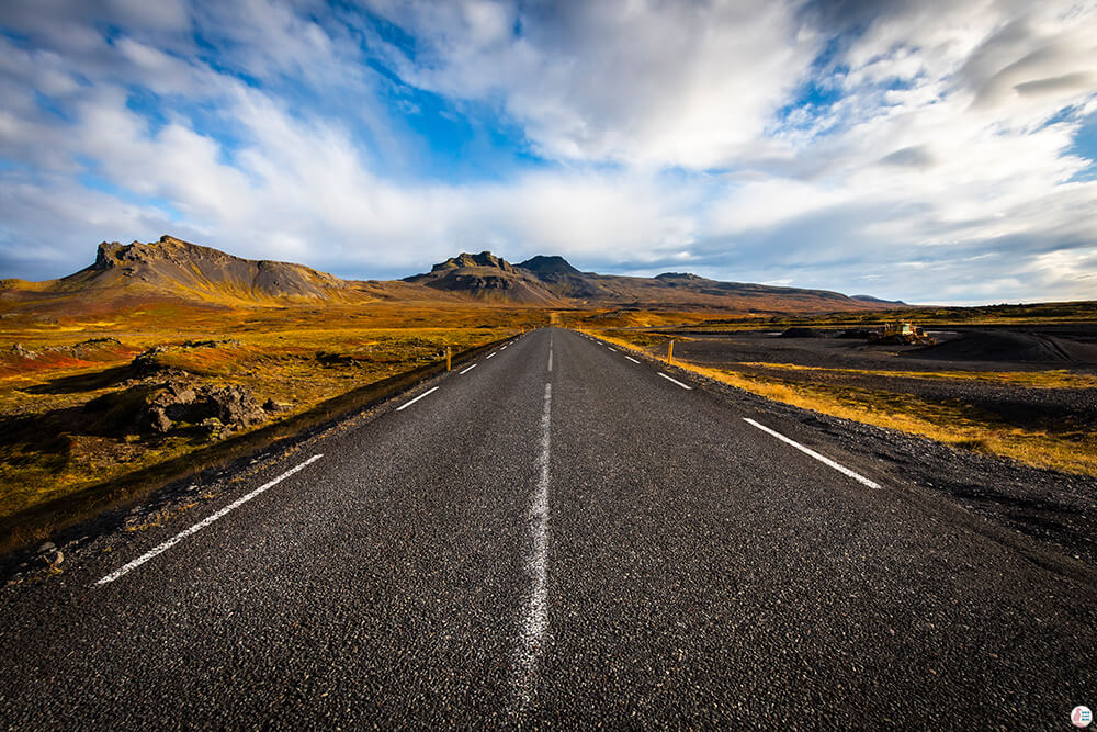 Road in Snæfellsjökull National Park, Snaefellsnes Peninsula, West Iceland