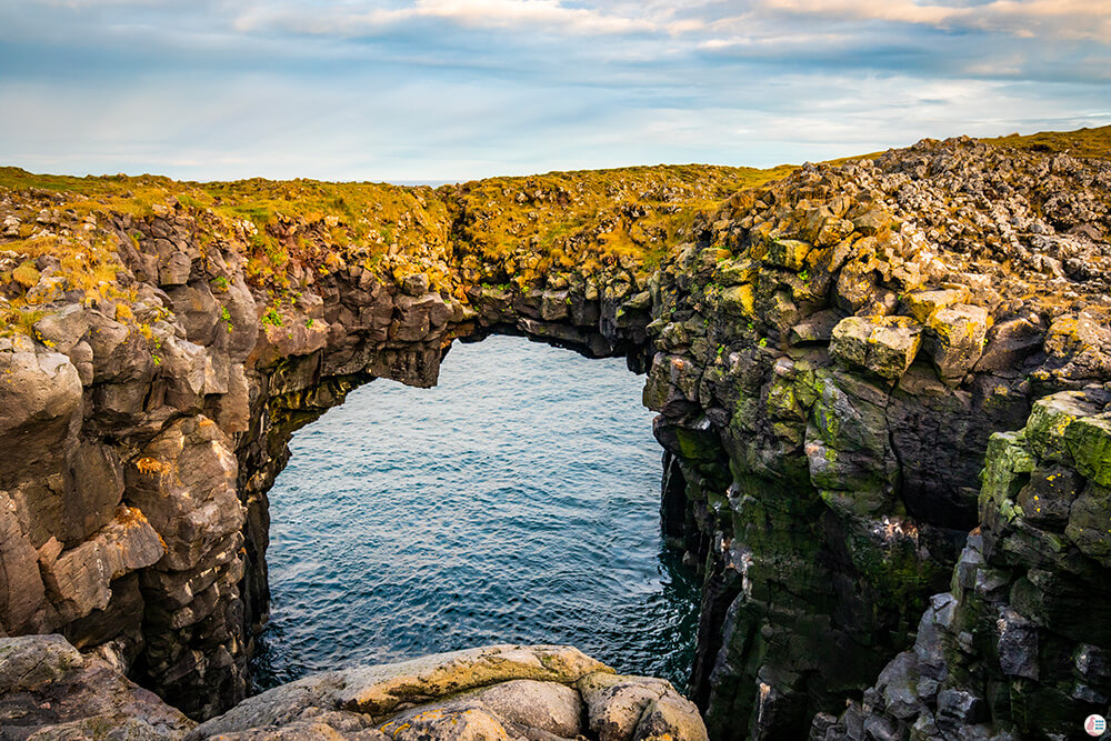 Stone bridge in Arnarstapi, Snaefellsnes Peninsula, West Iceland