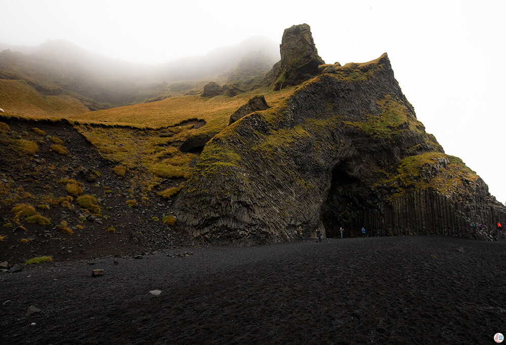 Basalt columns at Reynisfjara Black Sand Beach, Iceland's South Coast