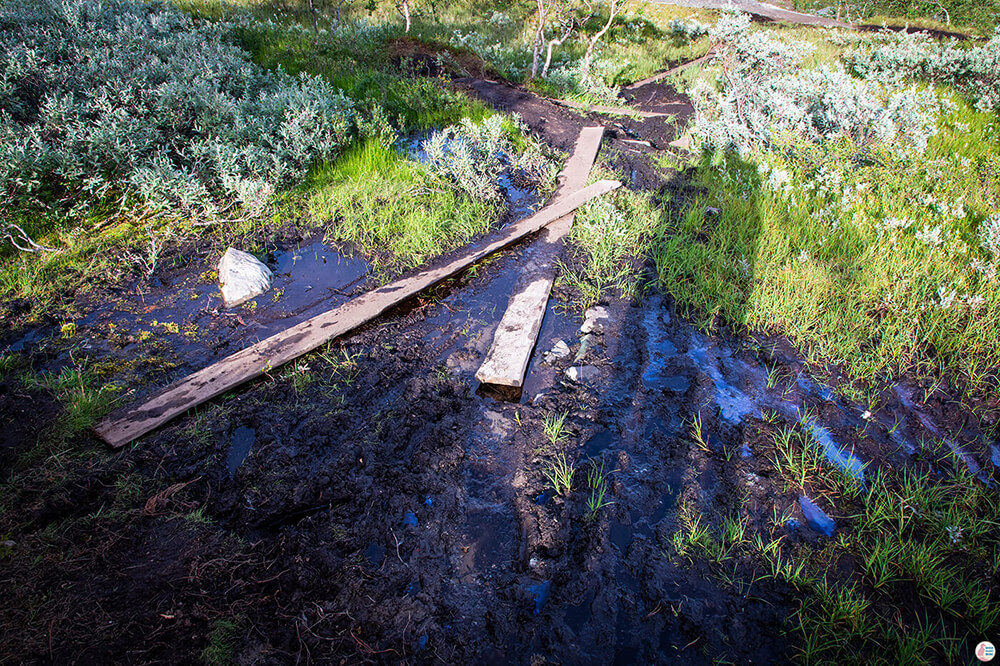 Mud along the Alta Canyon hike, Northern Norway