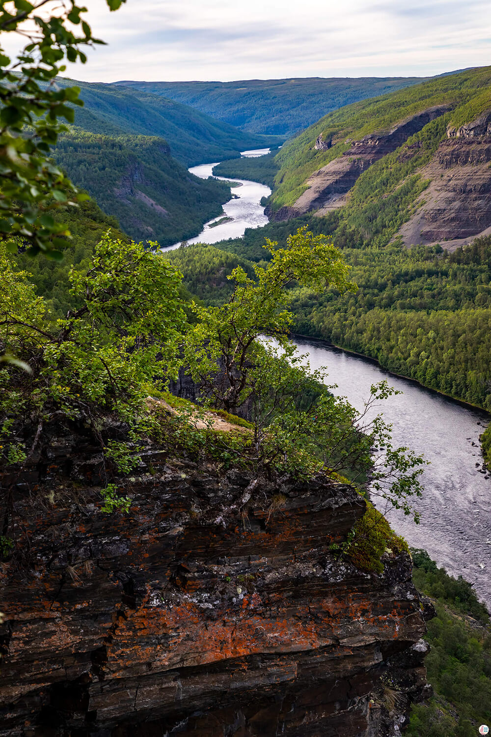 Viewpoint at Alta Canyon after 6.5 km hike, Northern Norway