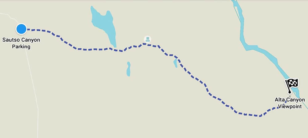 Alta Canyon hiking Trail on maps.me app