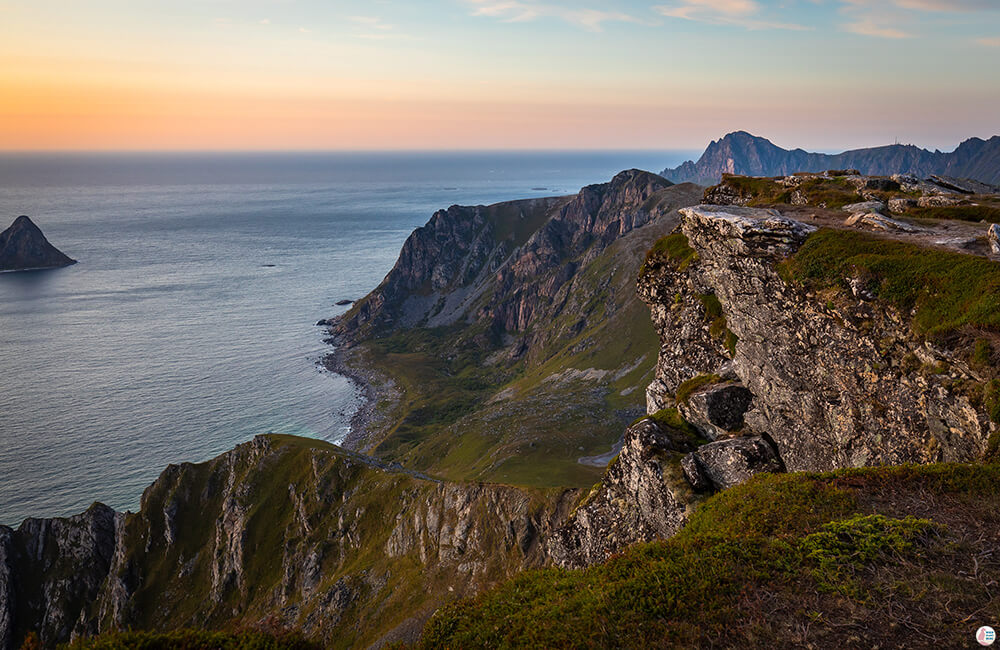 Sunset view from Måtind, Andøya, Northern Norway