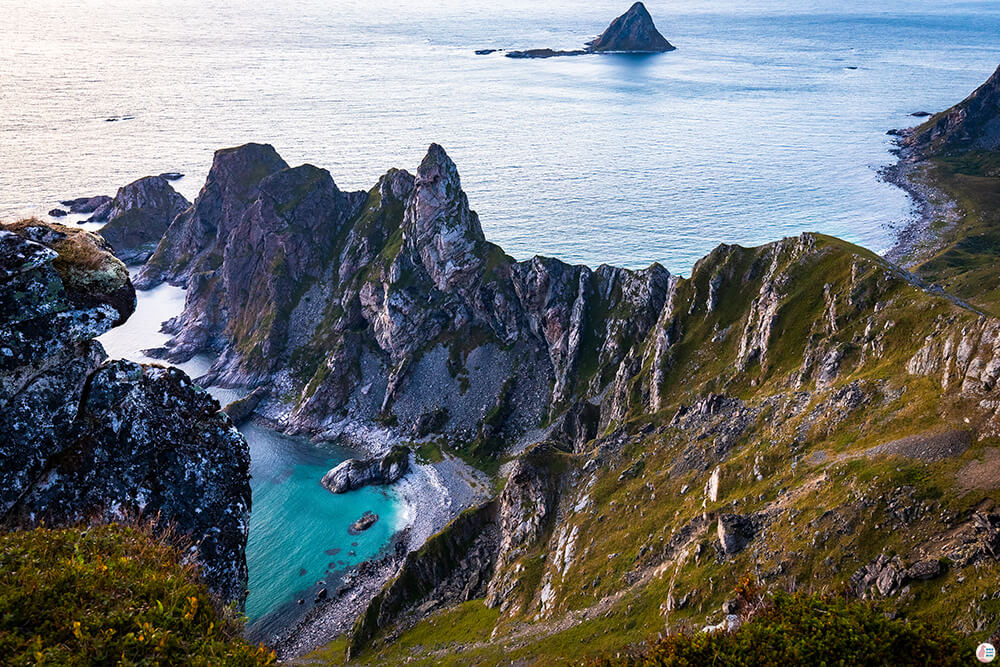 Stave cliffs, view from Måtind, Andøya, Northern Norway