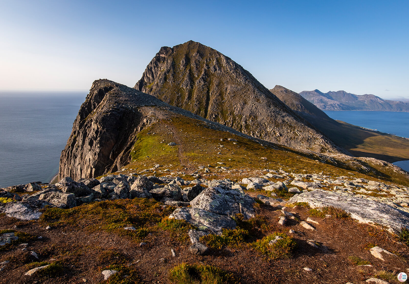 View from Brosmetinden hiking trail, Tromvik, Northern Norway