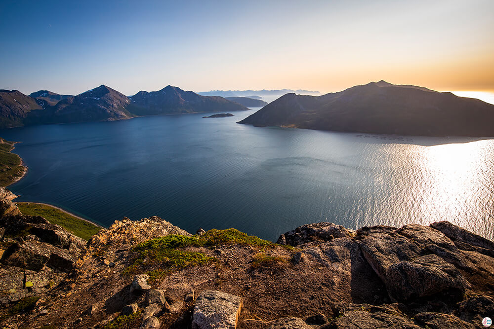 Views from Brosmetinden peak, Kvaløya, Troms, Northern Norway