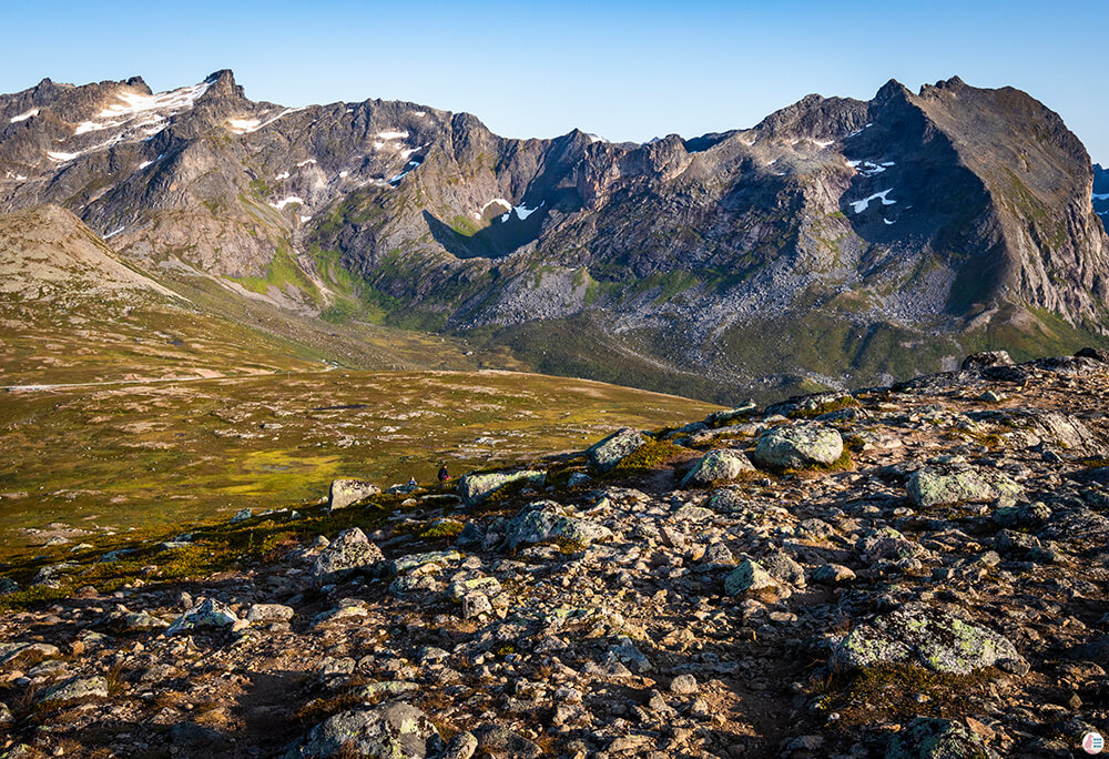 Views from Brosmetinden peak, Kvaløya, Troms, Northern Norway