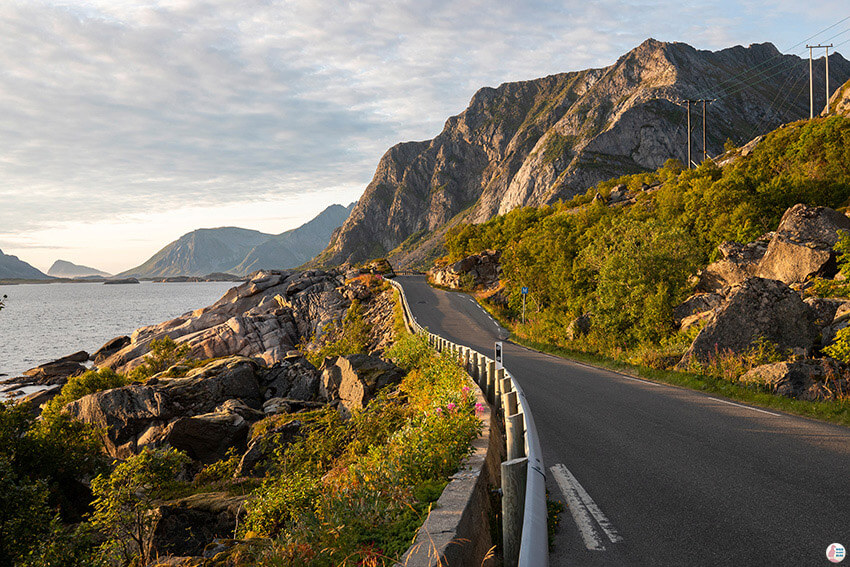 Henningsvær road, Lofoten, Northern Norway