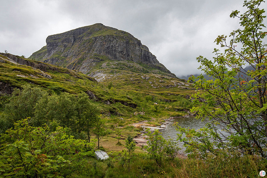 Nature trails around Å fishing village, Lofoten, Northern Norway