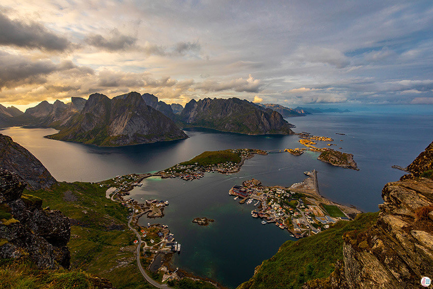 Reinebringen, most photographed scenery in Lofoten, Norway