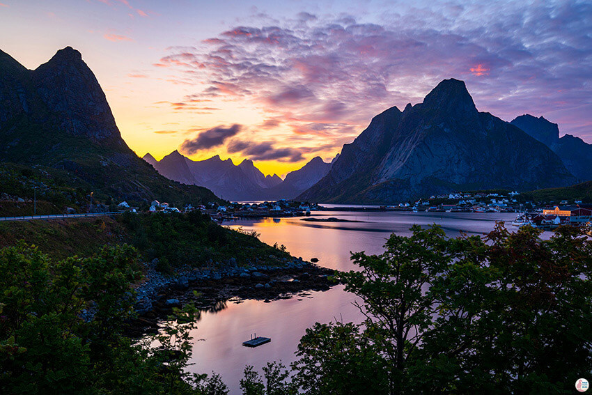 Reine view from Reinebringen parking lot, Lofoten, Northern Norway