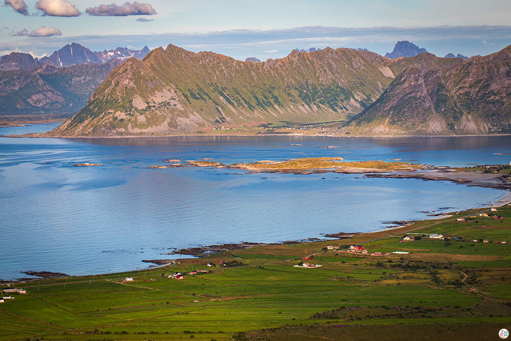 View from Hoven Hiking Trail, Gimsøya, Lofoten, Nothern Norway