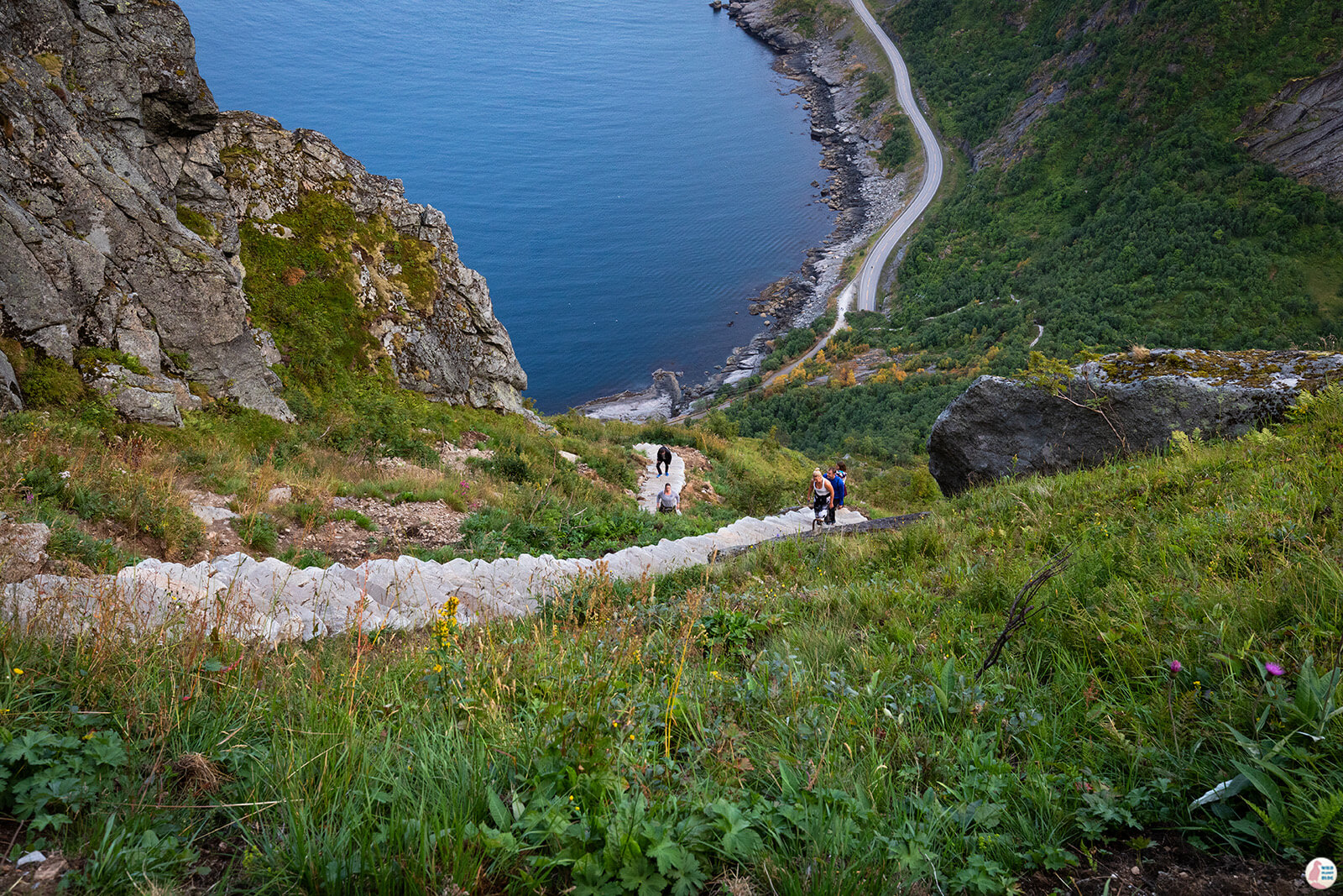 Reinebringen hiking trail, Lofoten, Northern Norway