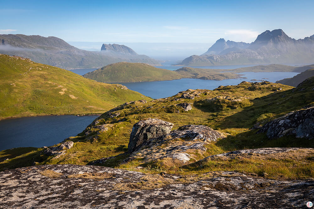 View from Ryten hiking trail, Moskenesøya, Lofoten, Norway