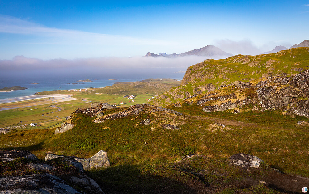 View from Ryten hiking trail, Moskenesøya, Lofoten, Norway