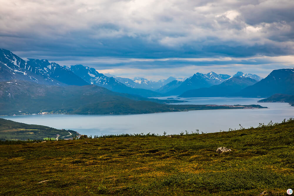 View from Barheia, Lyngen Alps, Northern Norway
