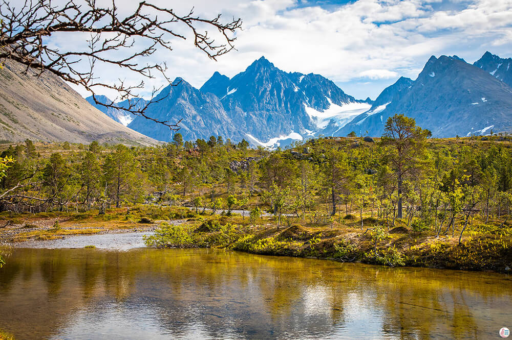 Blåisvatnet (the Blue Lake) hiking trail, Lyngen Alps, Northern Norway