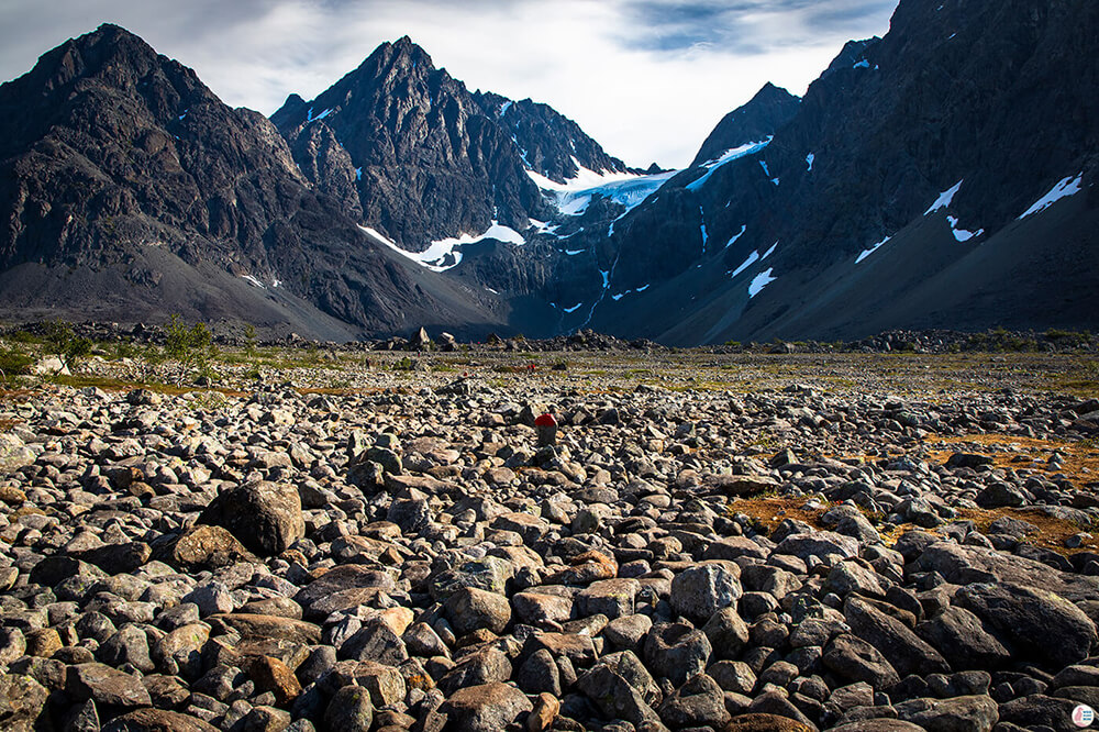 Rocks on the way to Blåisvatnet (the Blue Lake), Lyngen Alps, Northern Norway