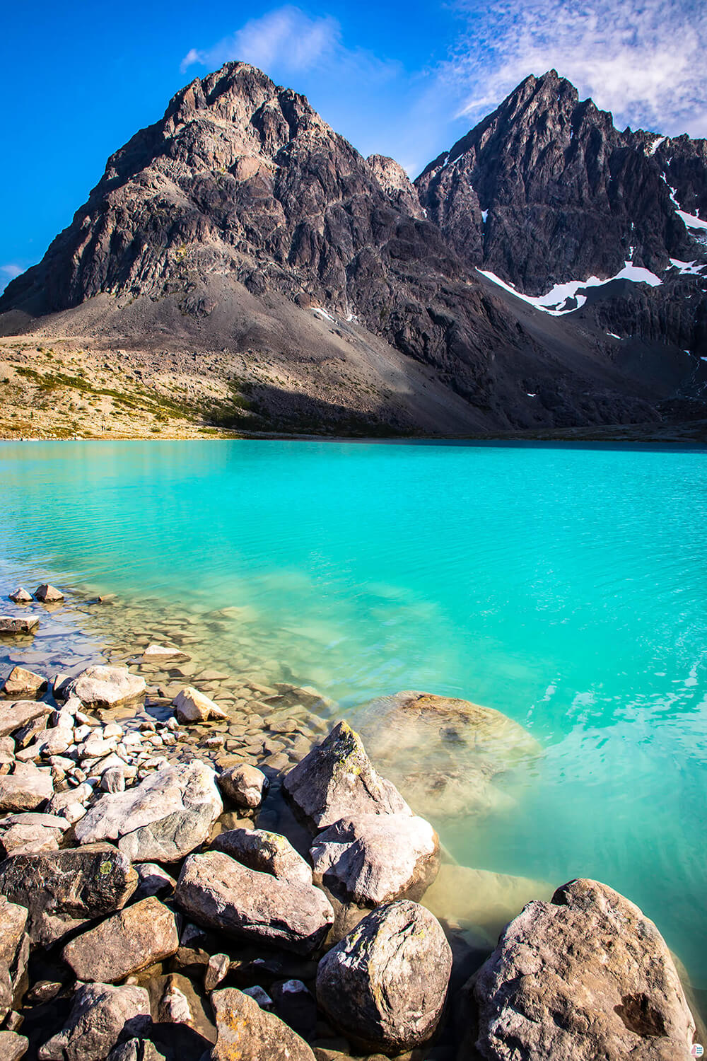 Blåisvatnet (the Blue Lake) in Lyngen Alps, Northern Norway