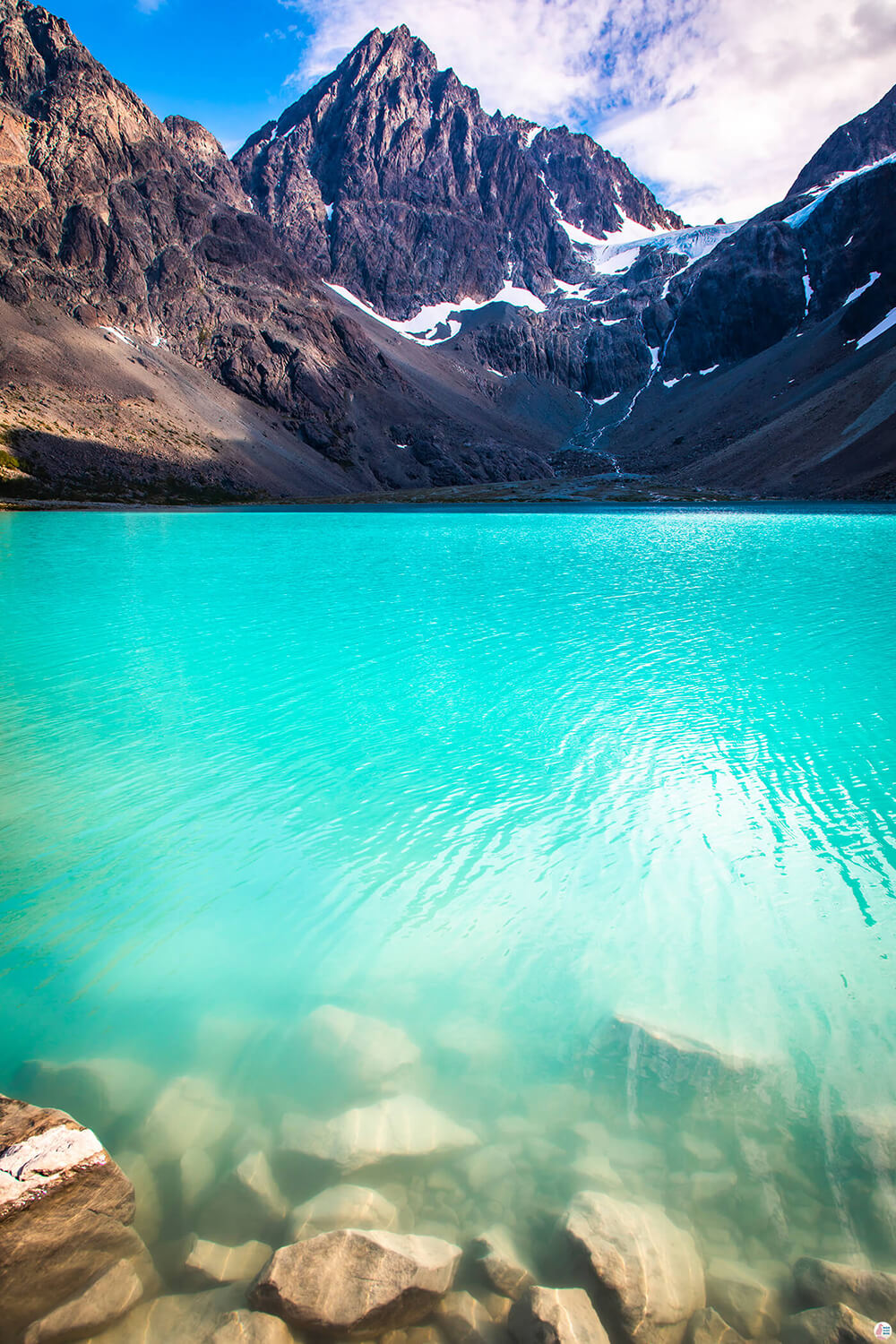 Blåisvatnet (the Blue Lake) in Lyngen Alps, Northern Norway