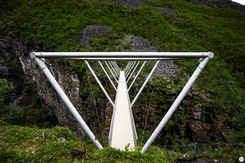 Gorsa Bridge in Lyngen Alps, Northern Norway