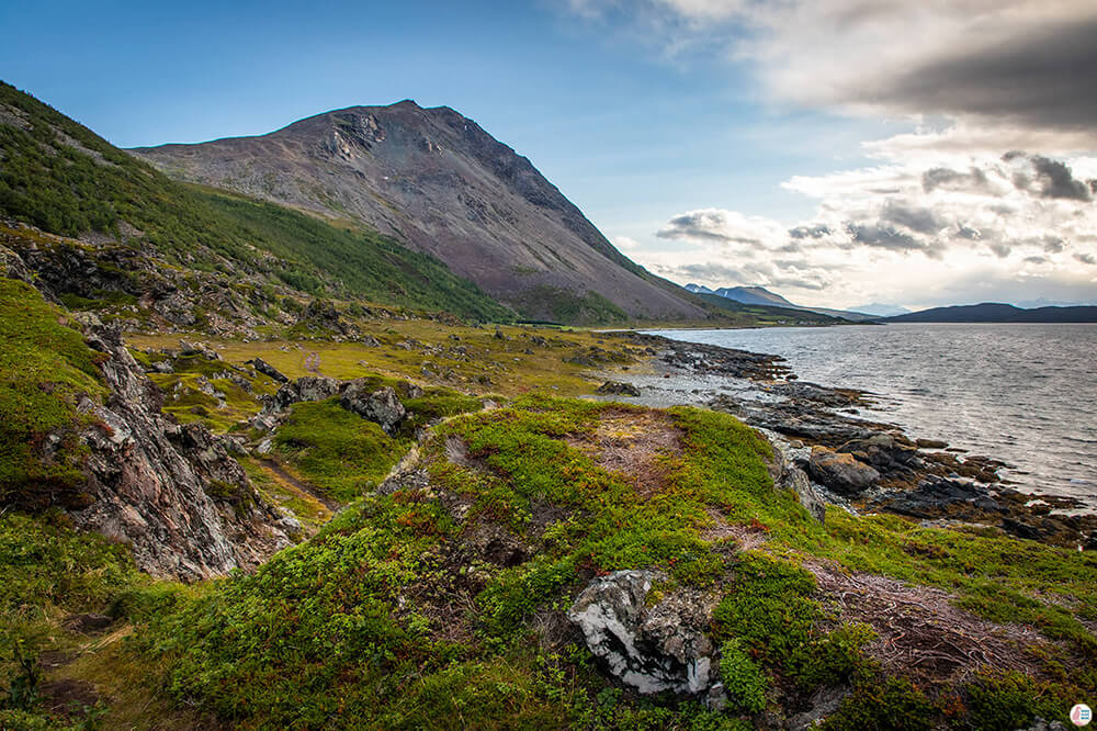 Lyngstuva hiking trail in Lyngen Alps, Northern Norway