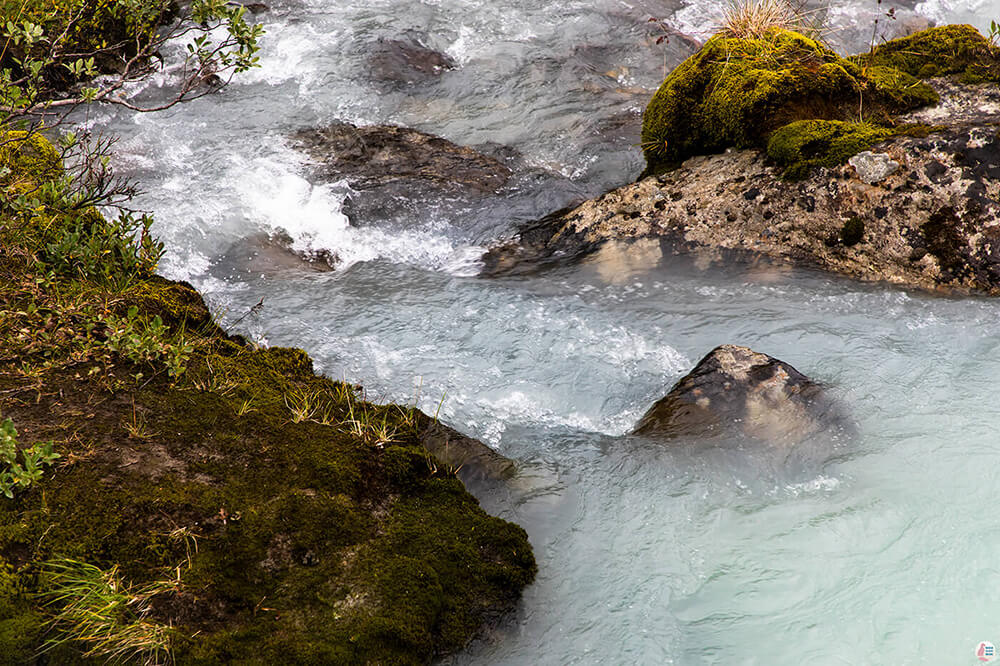 Steindalsbreen glacier river, Lyngen Alps, Northern Norway