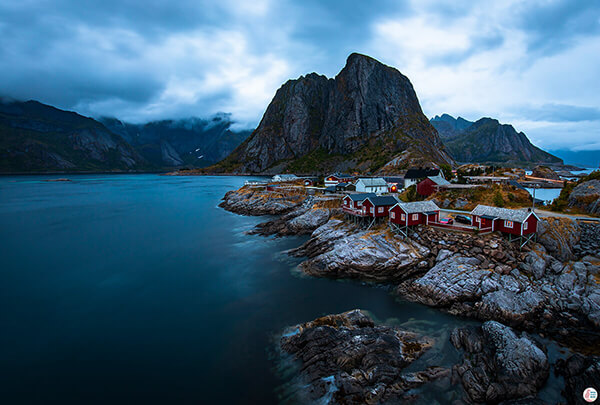 Hamnøy, beautiful fishing village in Lofoten, Northern Norway