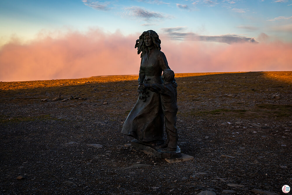 Mother and Child Sculpture, Nordkapp, Northern Norway