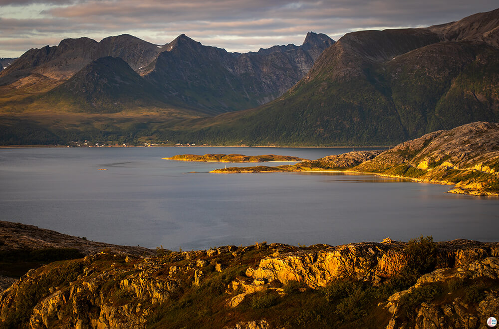 View from Ørnfløya hiking trail, Troms, Northern Norway