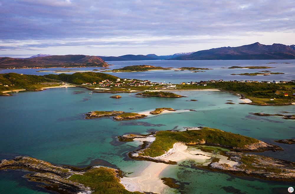 Sommarøy from above, Troms, Northern Norway