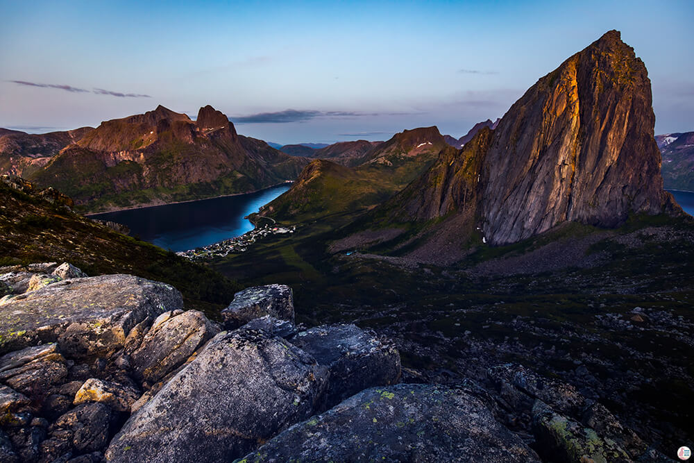 View from Hesten peak towards Segla, Senja, Northern Norway